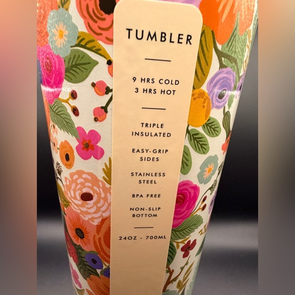 Corkcicle Floral Tumbler with Pink and Orange Accents - Picture 3 of 4